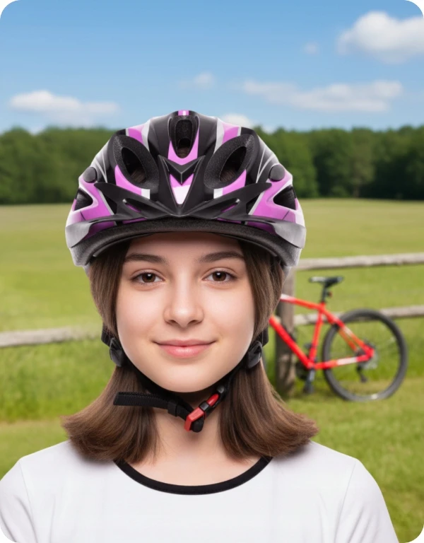 Ercole MTB plento dviračio šalmas su skydeliu paaugliams Reguliuojamas 54-62 cm