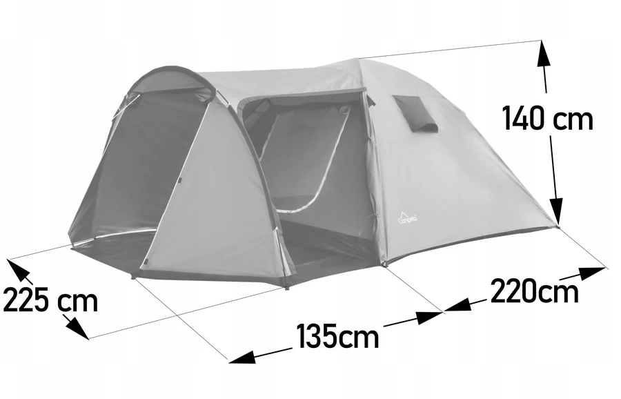 Erdvi palapinė Campela Tropical 4, 355 cm
