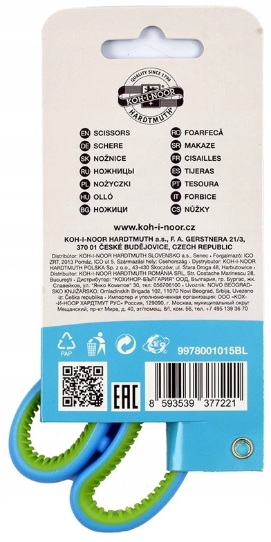 ERGONOMIKOS ŽIRKLĖS 13,5 cm mokyklinių vaikų Koh-I-Noor Extra Soft Grip rankena