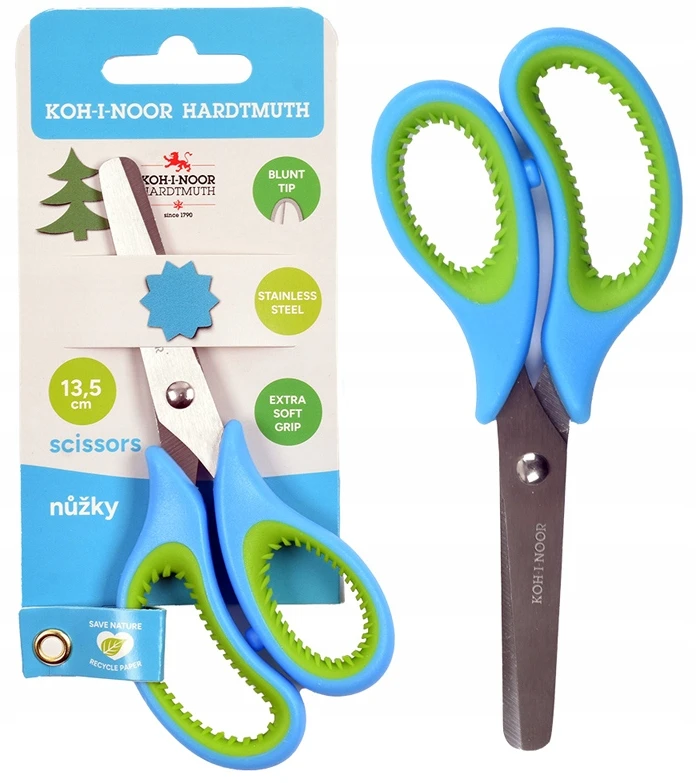 ERGONOMIKOS ŽIRKLĖS 13,5 cm mokyklinių vaikų Koh-I-Noor Extra Soft Grip rankena