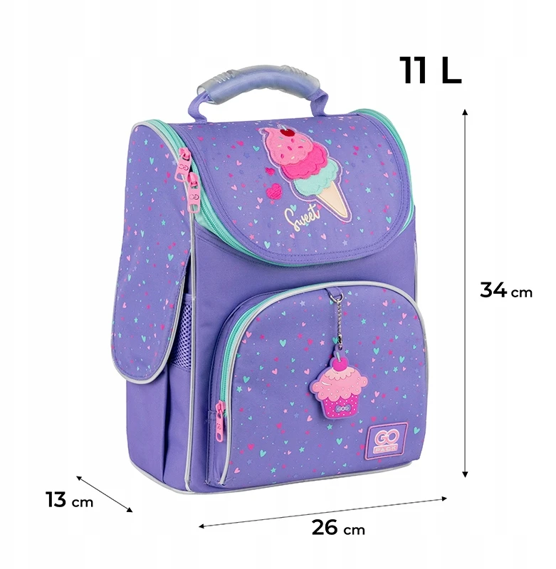 Ergonominė kuprinė GoPack, Summer Ice Kreminis, 11L, 1030g