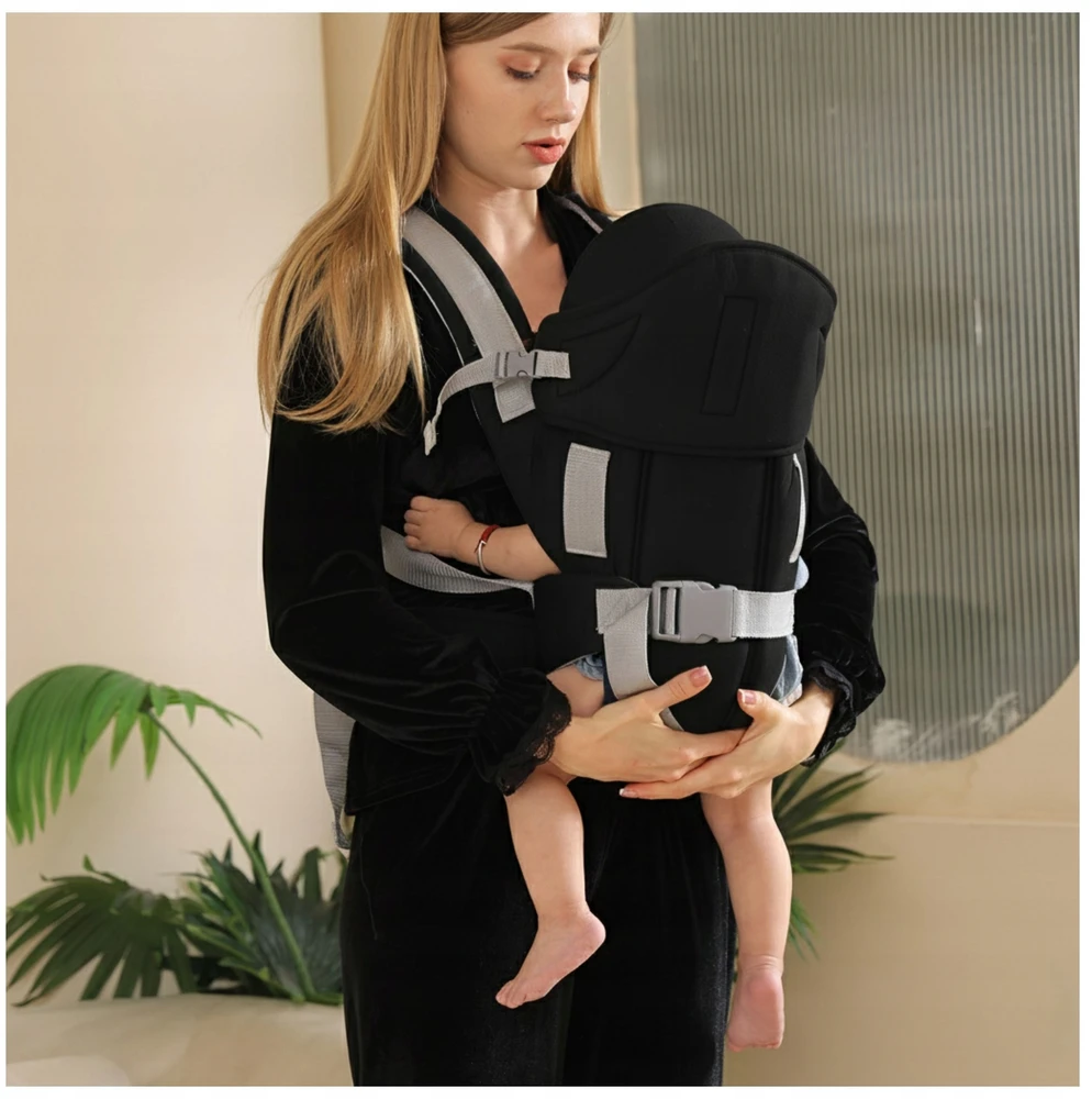 Ergonomiška kelioninė klubinė nešynė kūdikiui iki 13 kg, juoda