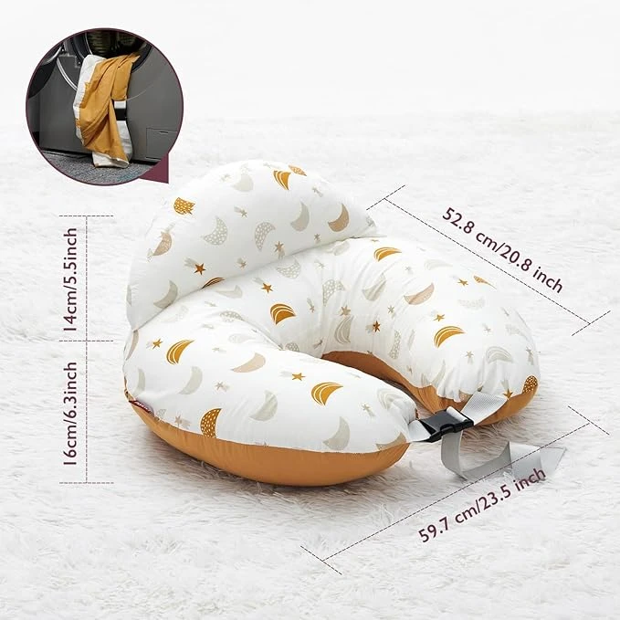 Ergonomiška „Momcozy“ maitinimo pagalvė su dirželiu ir pagalvės užvalkalu