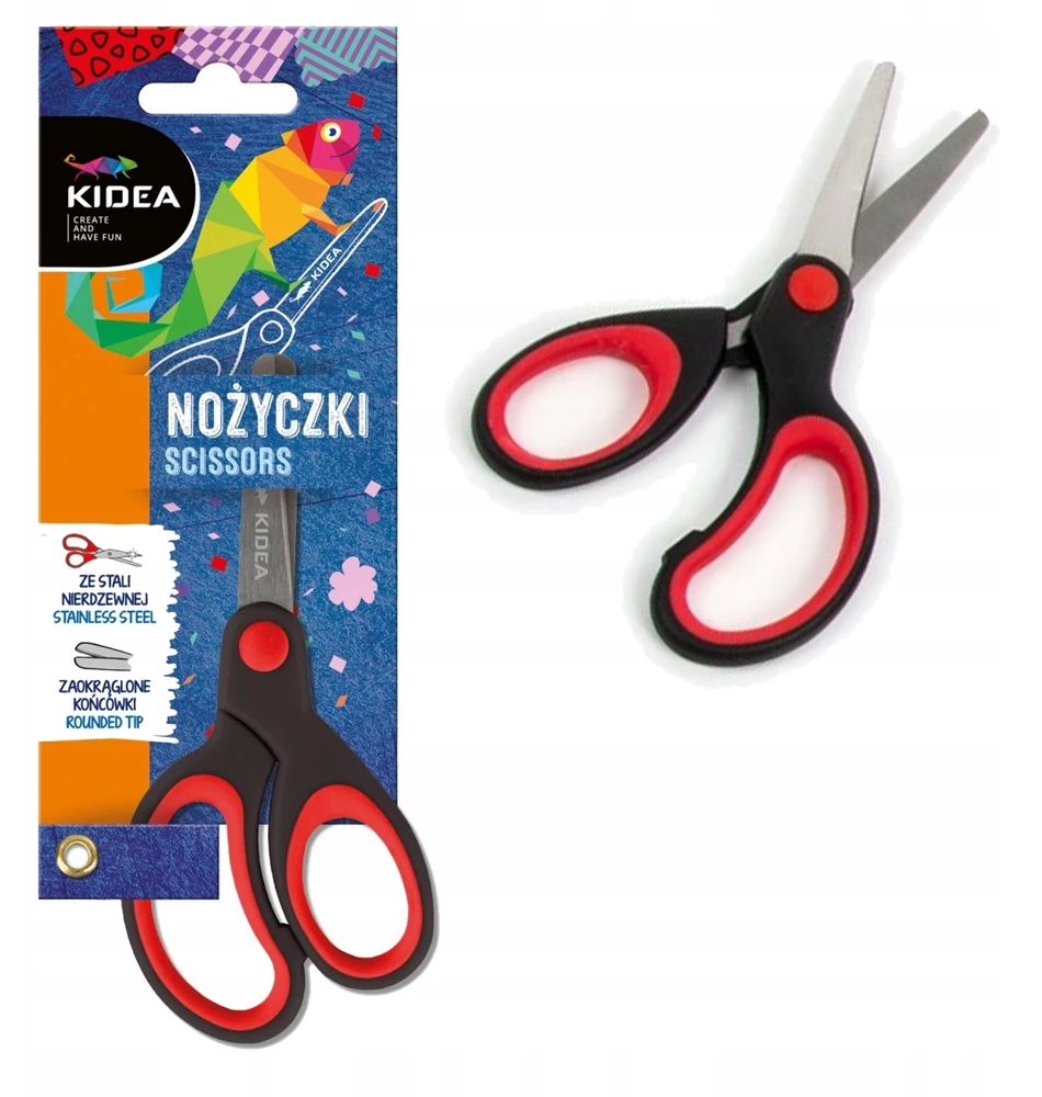 Derform Ergonomiškos vaikiškos Kidea žirklės su užapvalintais galiukais