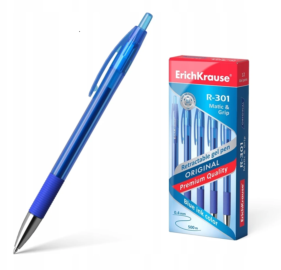 Erichkrause Gelinis rašiklis ERICH KRAUSE R-301, 0.4 mm, mėlynas