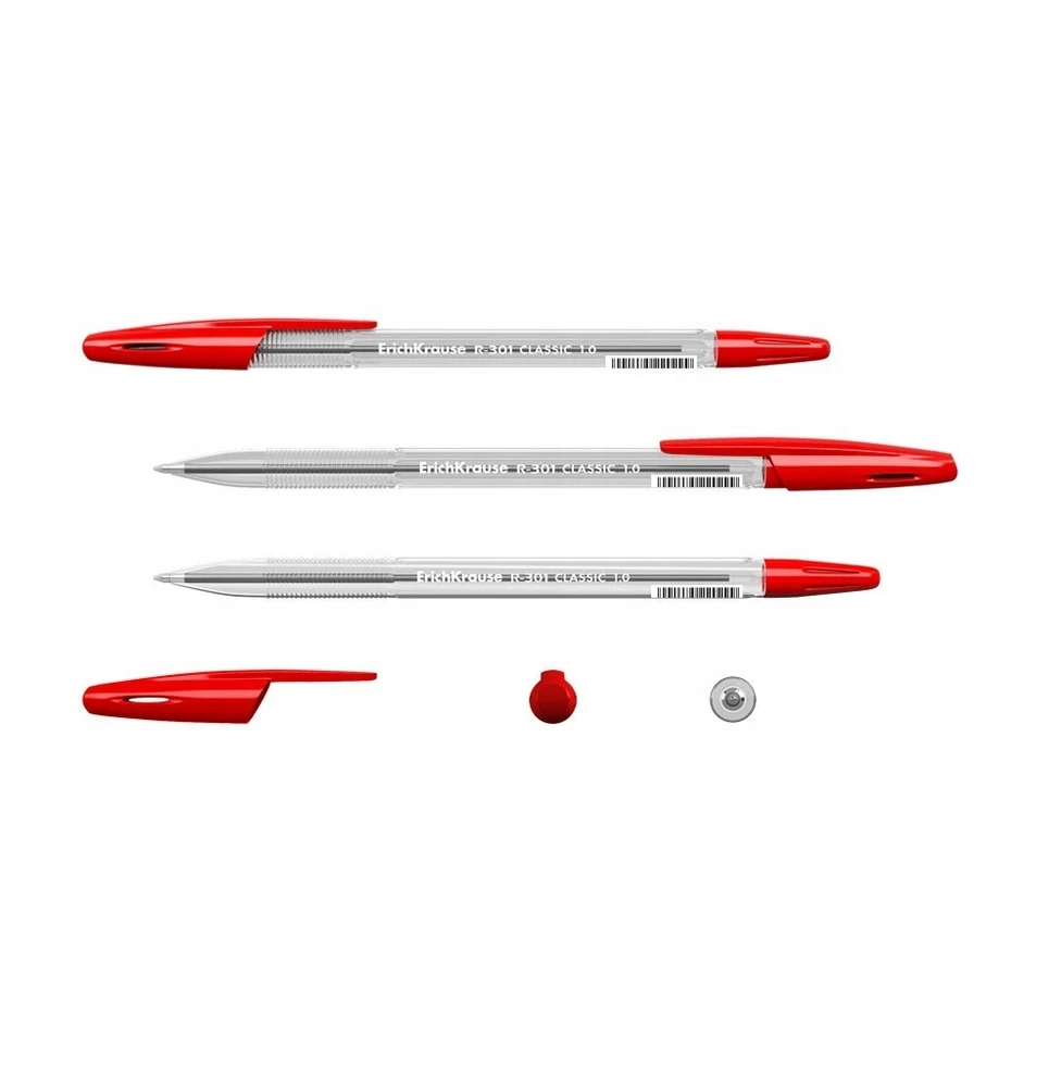 Tušinukas R-301 CLASSIC, ErichKrause, storis 1.0mm, raudonos sp.