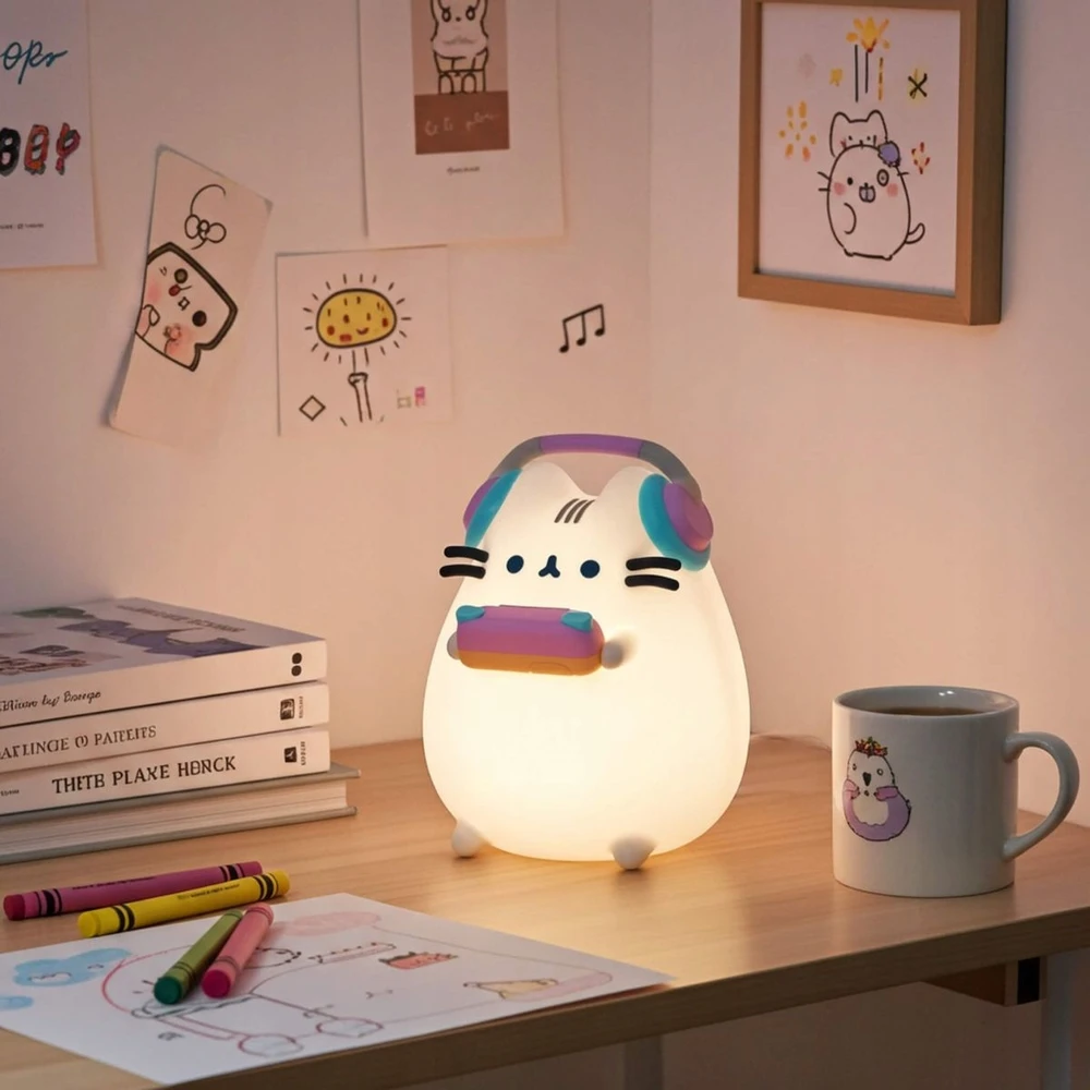 Erik Naktinė lempa PUSHEEN vaikams LED zasilanie USB bateryjne smėlio sp.