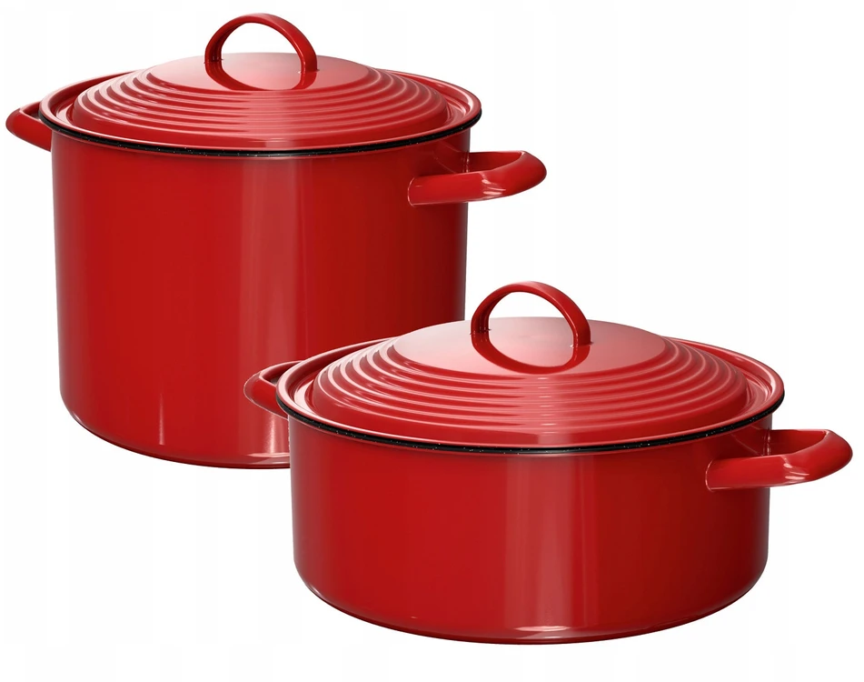 Ernesto tradicinis puodas, 4,5 l, raudonas