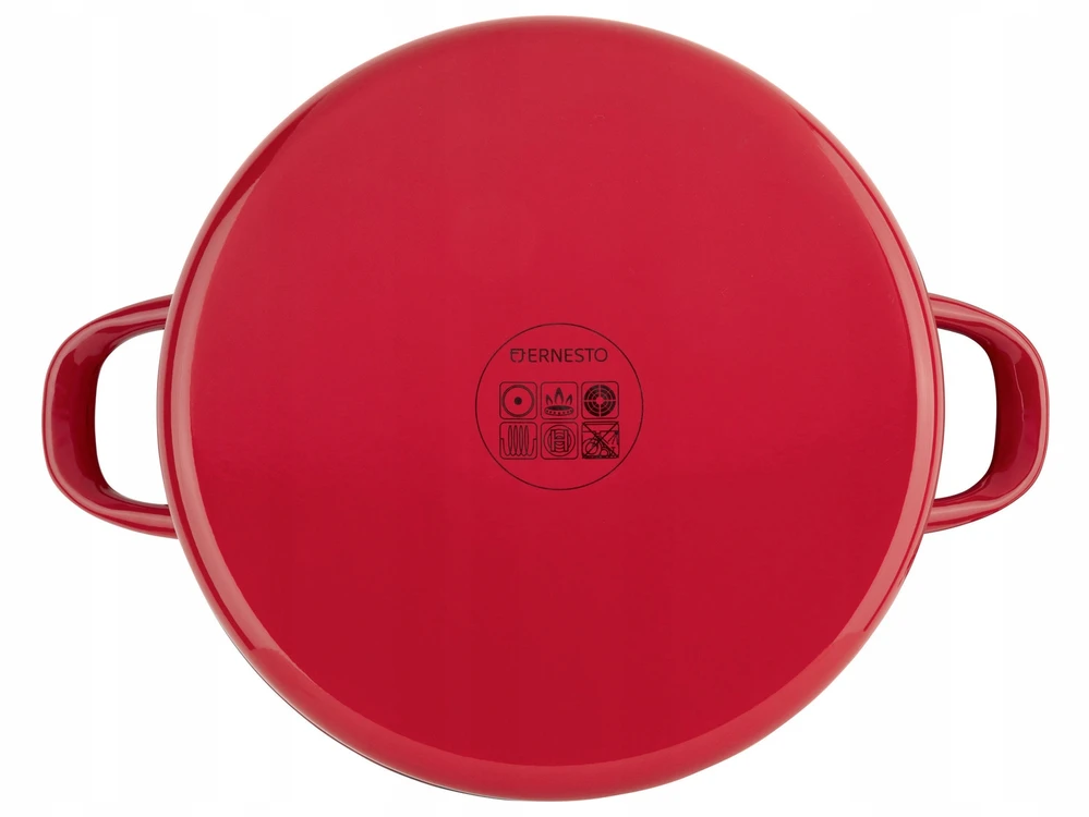 Ernesto tradicinis puodas, 4,5 l, raudonas