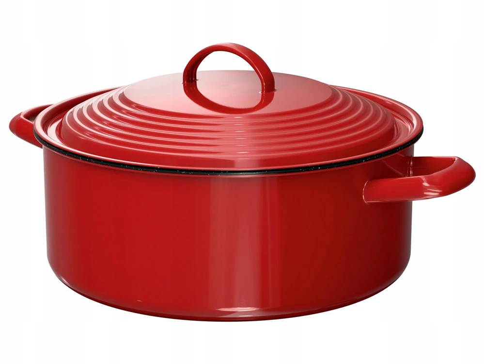 Ernesto tradicinis puodas, 4,5 l, raudonas