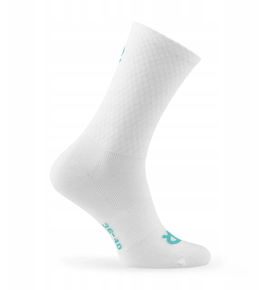 Eroe - Logo Baltos dviračių kojinės (Celeste) 36-40