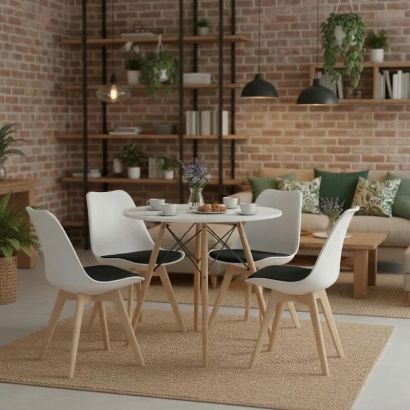 Escal KAUŠINĖ KĖDĖ svetainei Valgomojo Baltas juodas Veliūrinis LOFT Modern 007