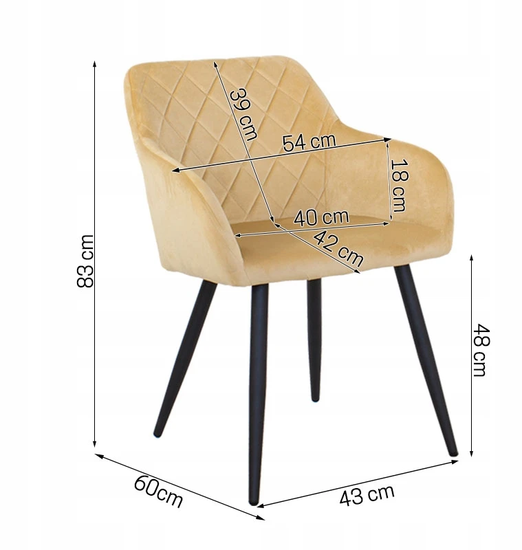 Escal Minkšta aksominė kėdė svetainei, BEIGE, patogi kaušinė kėdė 089