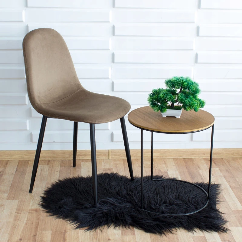 Escal Ruda minkšta veliūrinė kėdė SVETAINES tualetinis staliukas biuras LOFT boho YV-04