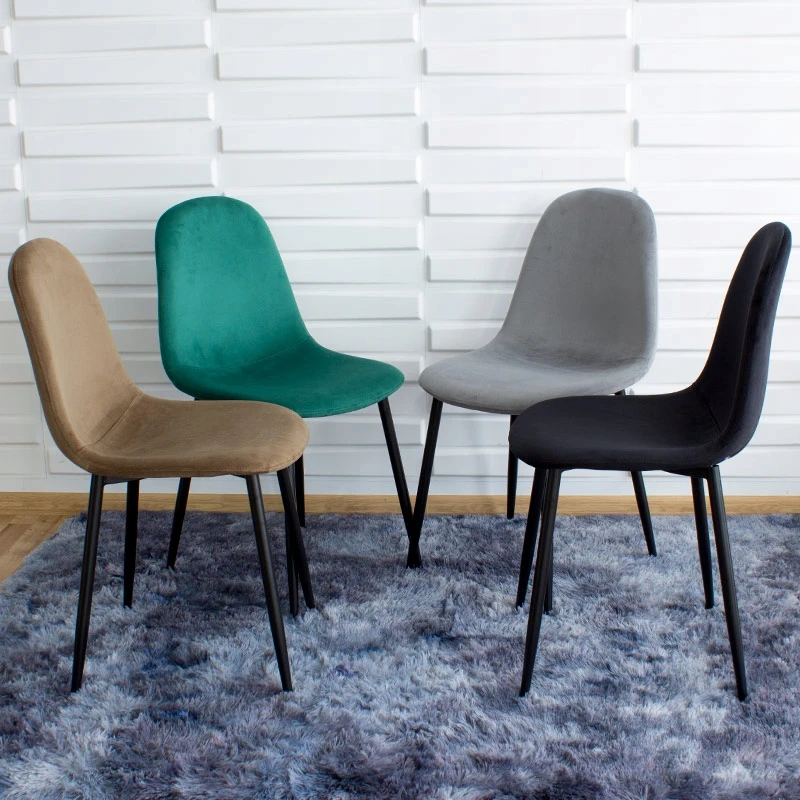 Escal Ruda minkšta veliūrinė kėdė SVETAINES tualetinis staliukas biuras LOFT boho YV-04