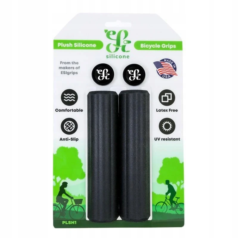 Esi Grips Plush 35mm silikoninės rankenėlės dviračiui, juodos