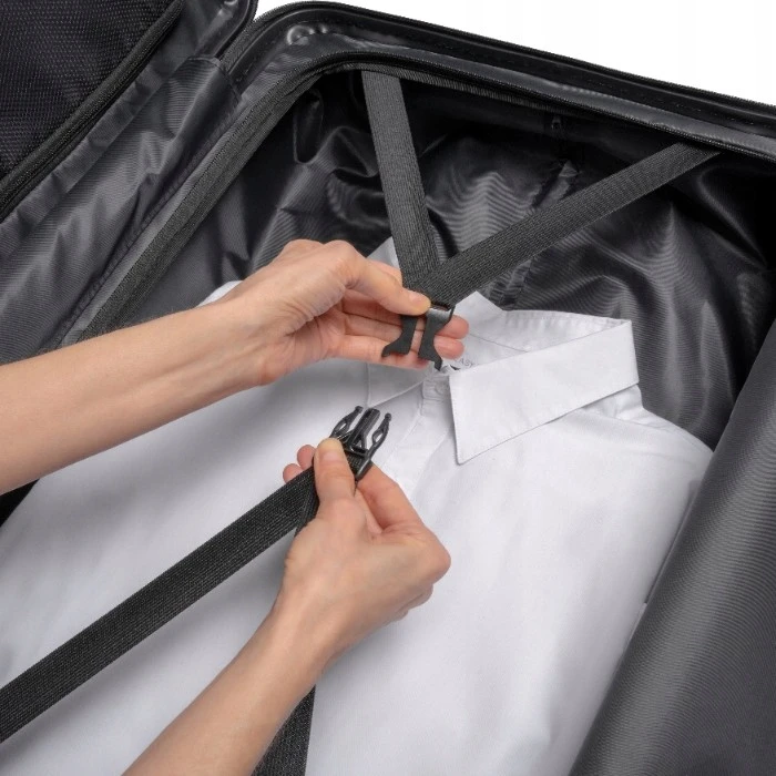 Eternitive Eternititive JOY Cabin Suitcase 54 cm kilimėlis. ABS TSA lock 360° ratai Juodi