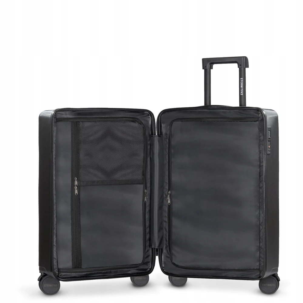 Eternitive Eternititive JOY Cabin Suitcase 54 cm kilimėlis. ABS TSA lock 360° ratai Juodi