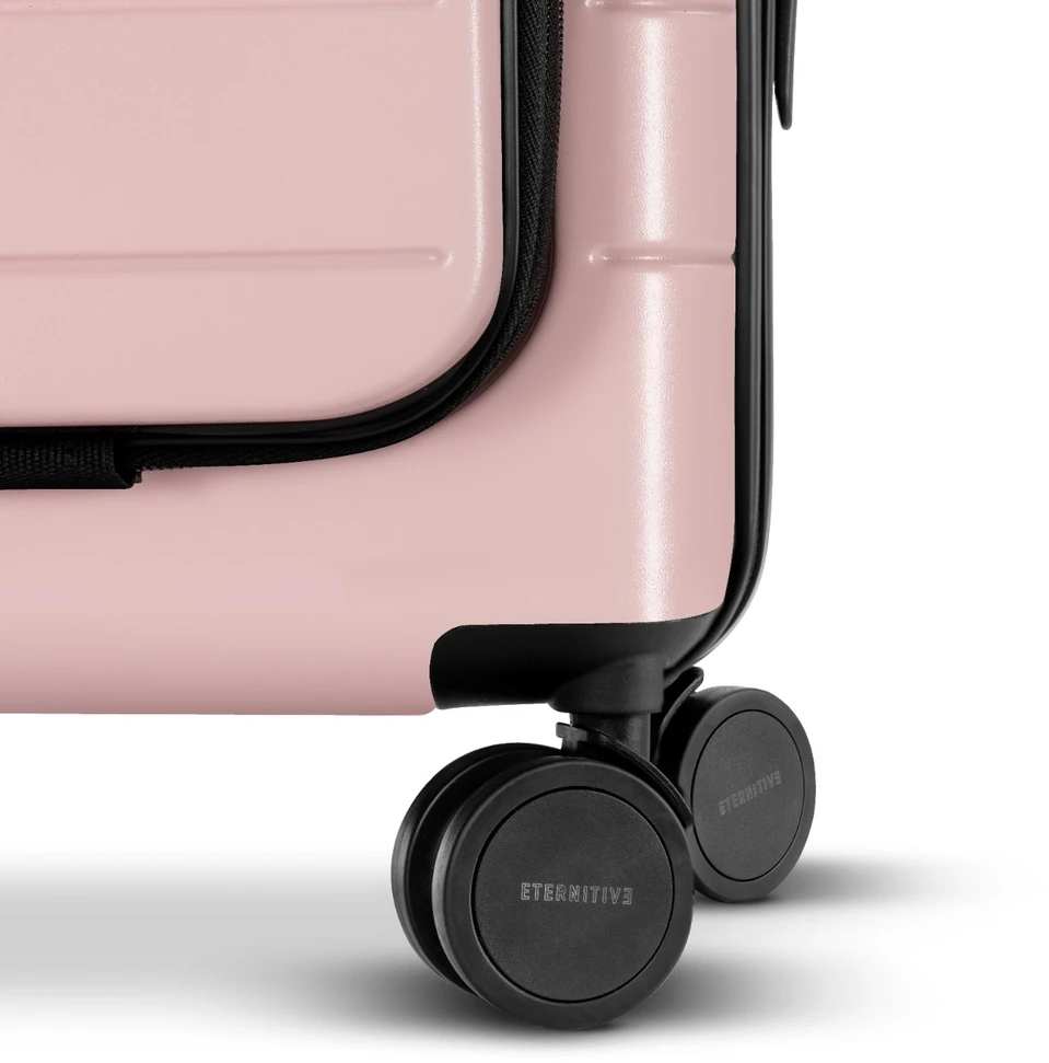 Eternitive Eternity E3 Cabin Lagaminas ABS + Polikarbonato USB prievadas 360° Ratai rožiniai