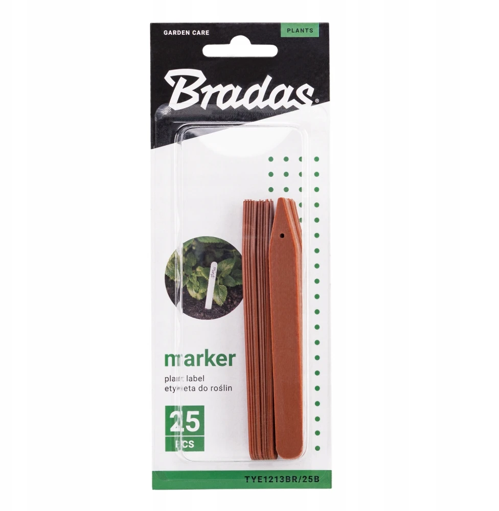 Etikečių lentelė augalų žymekliams RUDAS 12,5x1,3 cm TYE1213BR/25B