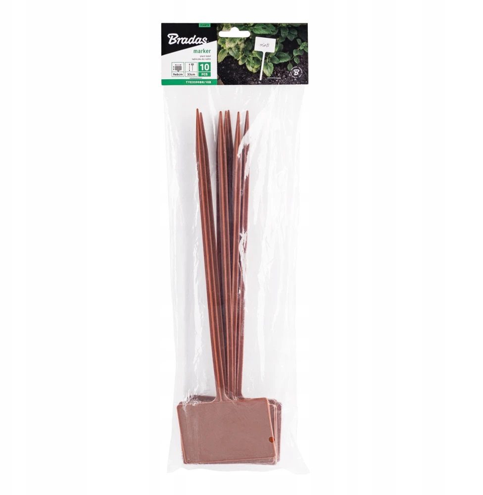 Etikečių plokštelė augalų žymekliui BROWN 33x9 TYE3390BR/10B
