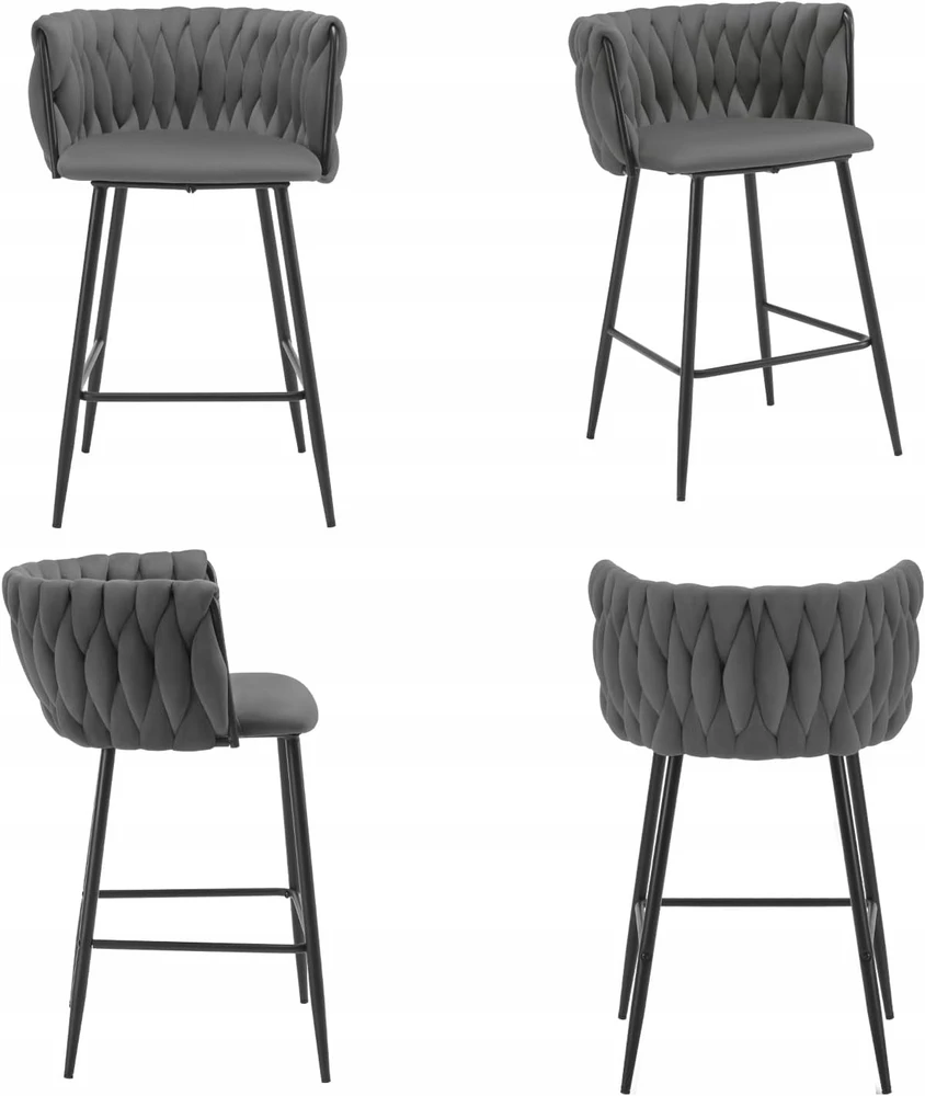 EUGAD 2 BARŲ KIEMEČIŲ RINKINYS ATGALĖS ATRAŠTA PĖDŲ ATRAŠTA BISTRO KĖDĖ HOKER 89 CM