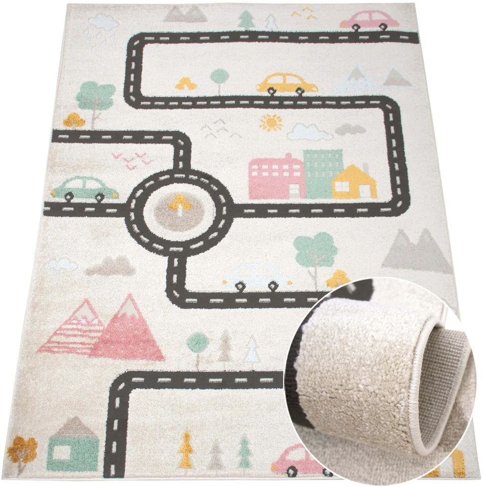 Eureka Home DYWAN DZIECIĘCY DROGA ULICA ULICE 120X170 CM DO POKOJU DZIECKA DZIECIĘCEGO