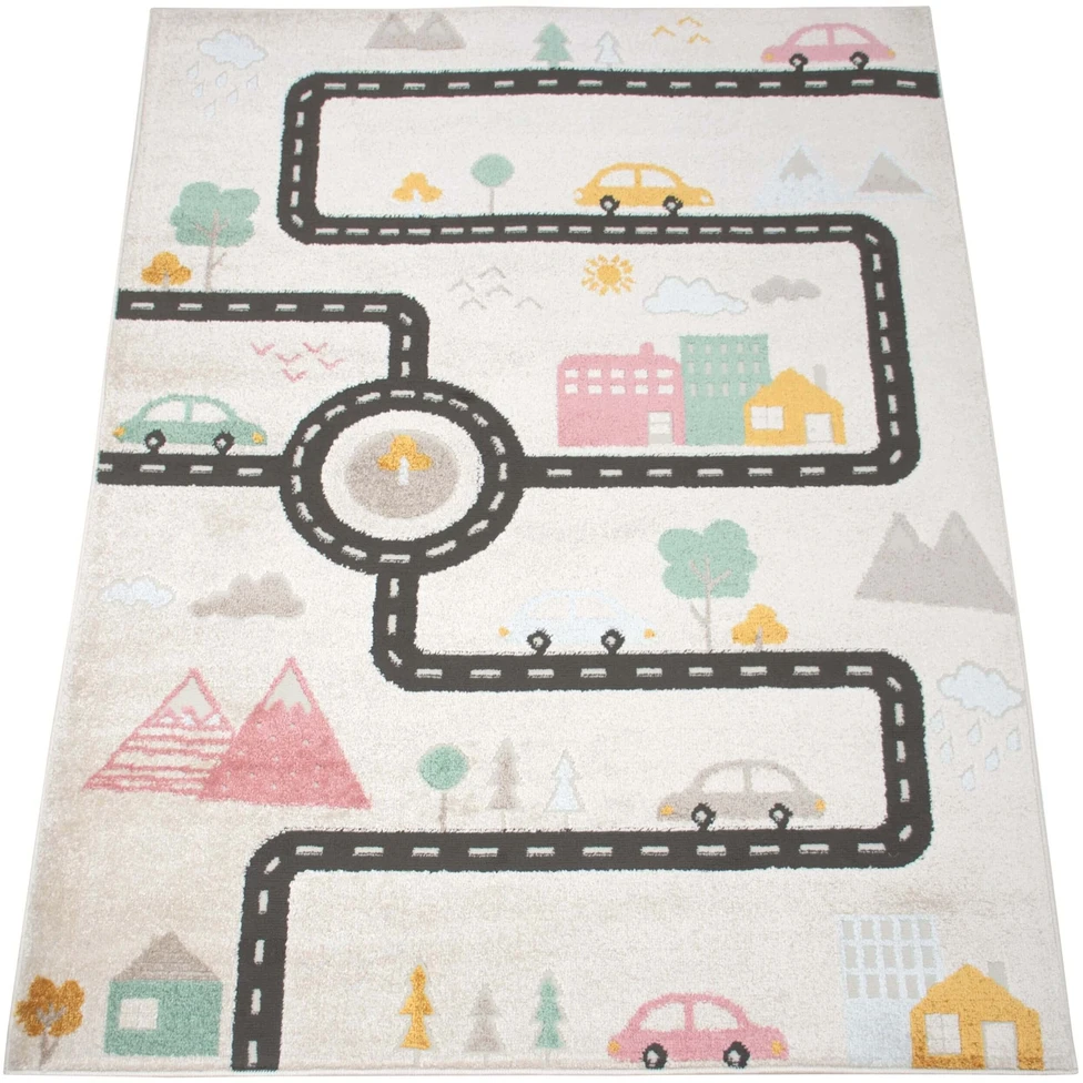 Eureka Home DYWAN DZIECIĘCY DROGA ULICA ULICE 120X170 CM DO POKOJU DZIECKA DZIECIĘCEGO