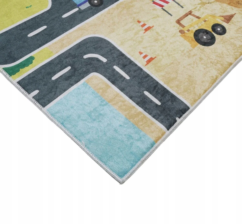 Eureka Home VAIKŲ KILIMAS KELIŲ GATVĖS VAIKŲ KAMBARIUI, ANTISLIDYMAS 80X120