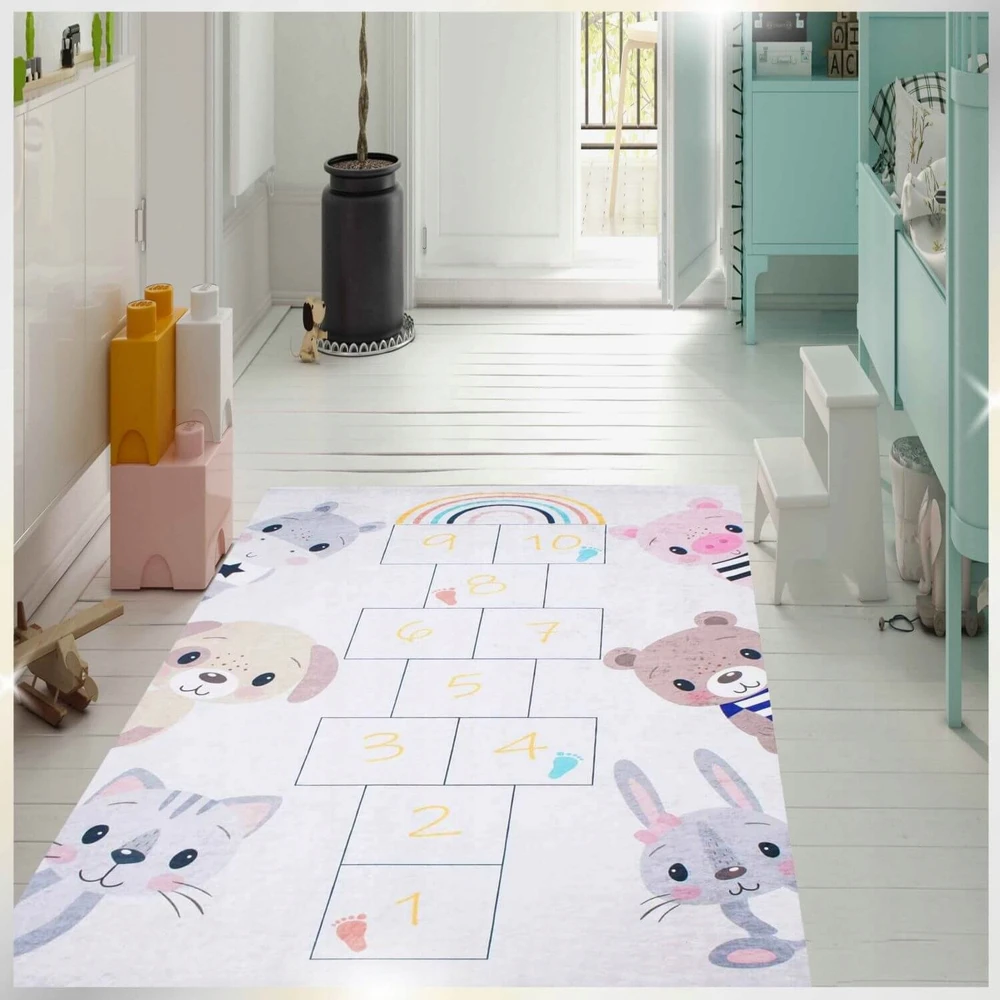 Eureka Home VAIKŲ KLASĖS KILIMAS VAIKŲ KAMBARIUI, NESLIDUS, SPALVINGAS 80X120