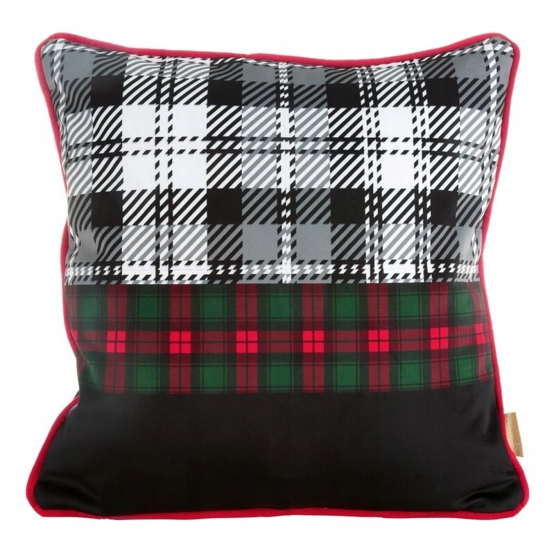 Eurofirany Užvalkalas na poduszkę jasiek świąteczna SANTA 45x45 nowoczesna grotelės velvet