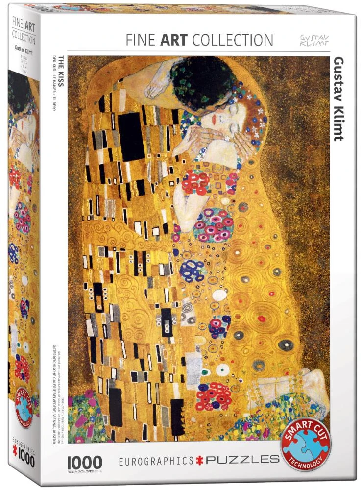 Eurographics Gustav Klimt „Bučinys“ 1000 detalių dėlionė – muziejinė kokybė