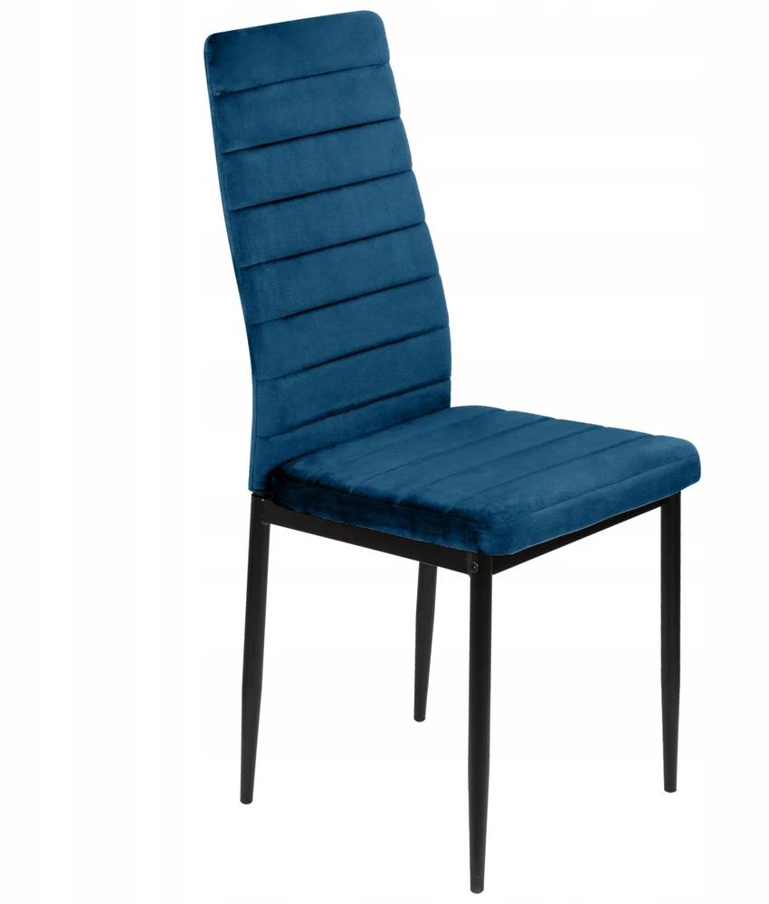 Eurostyle 6 x Mėlynas VELVET MINŠTA KĖDĖ SVETAINES VALGOMAS VITO