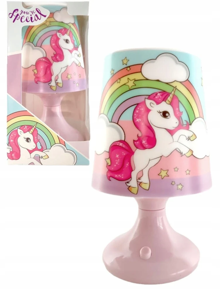 Euroswan lampka nocna LED na baterie UNICORN JEDNOROŻEC