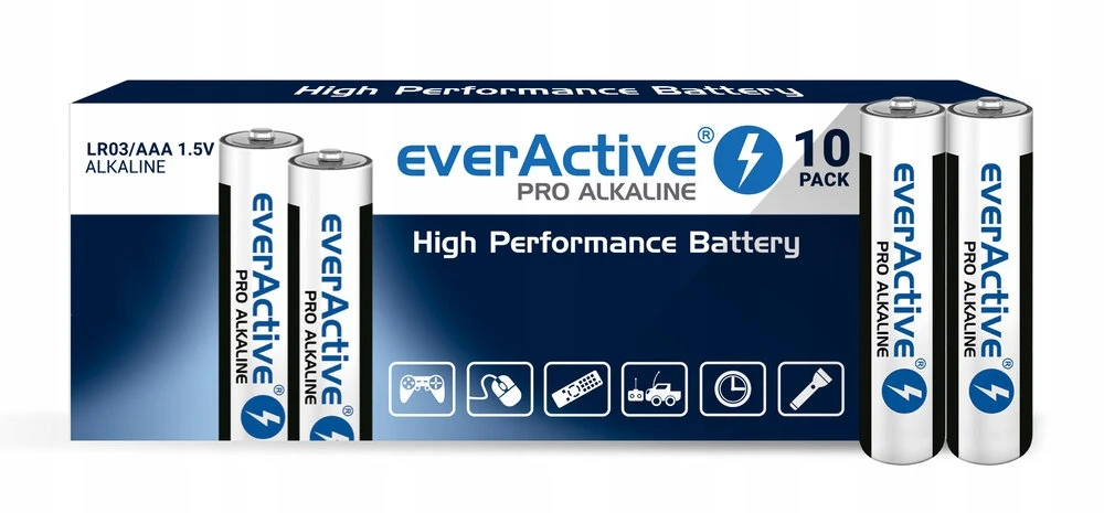 EVERACTIVE AAA šarminės baterijos 1250mAh, 10 vnt. - LR0310PAK