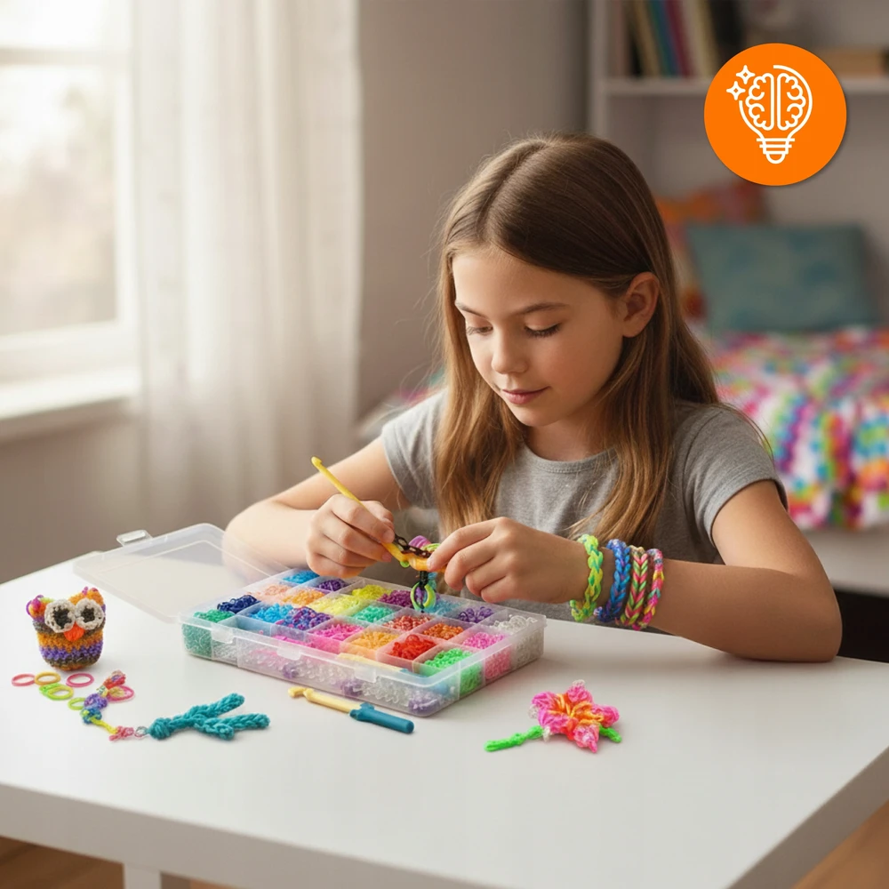 EVI GUMĖS APYRANKĖMS GAMINT DIDELIS RINKINYS DIY DOVANA VAIKUI 6800 XXL