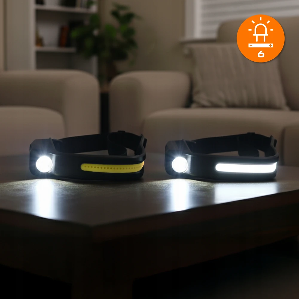 EVI LED GALVOS LEMPAS Įkraunamas GALVOS LEMPAS Galingas vandeniui atsparus žibintas GESTUES USB-C