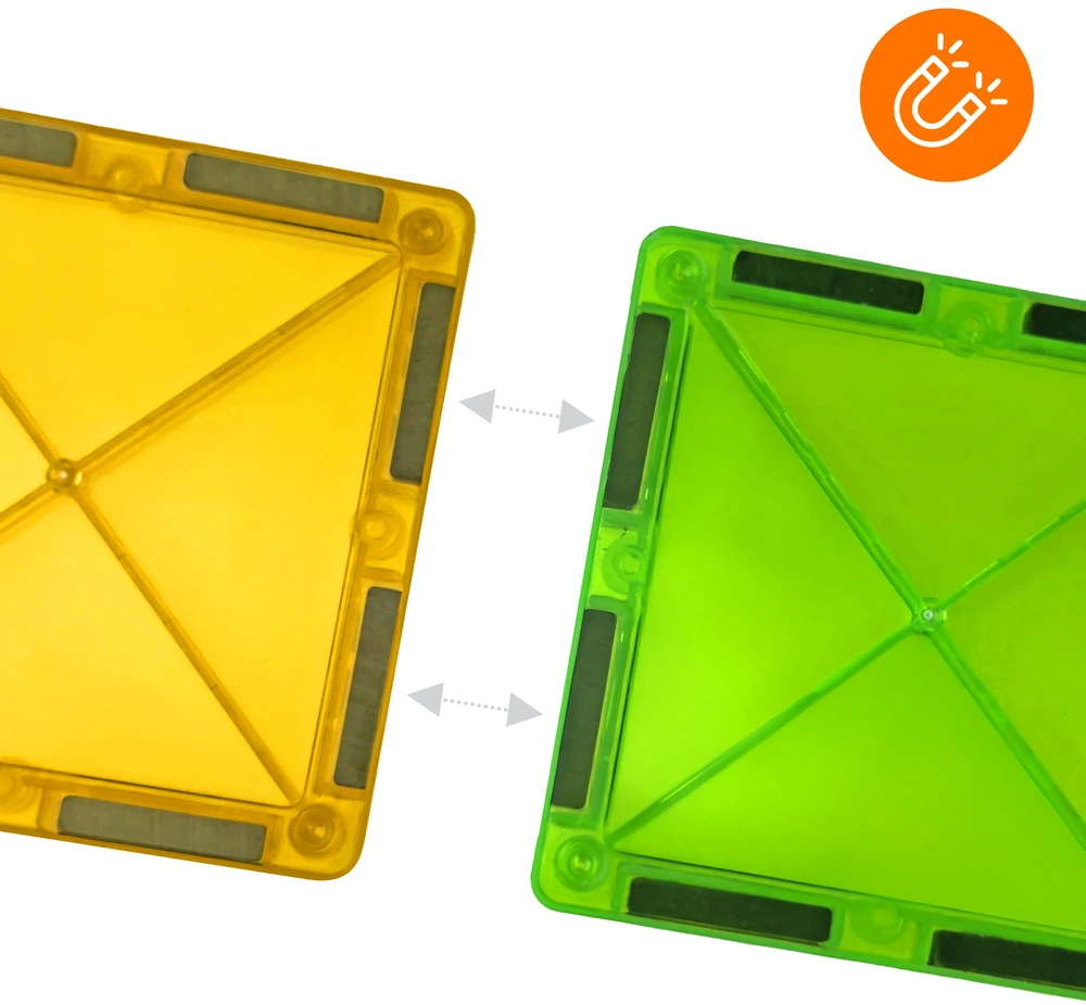 EVI MAGNETINĖS KONSTRUKCIJOS EDUKACINIAI BLOKAS 3D DĖLĖS DIDELIS RINKINYS 45 vnt.