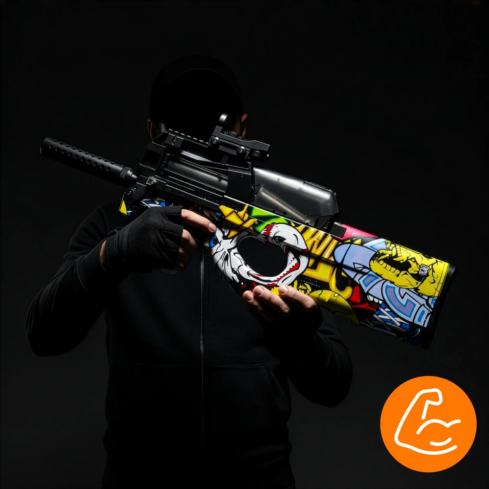 EVI P90 MP CS šautuvo gelio rutulinis pistoletas CSGO pistoletas vaikiškam žaislui