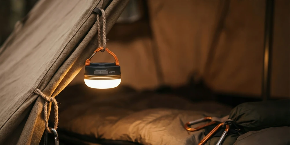 EVI TOURIST LAMP TORCH CAMPING ĮKRAUJAMAS LAMP LED POWERBANK KEMPINGAS