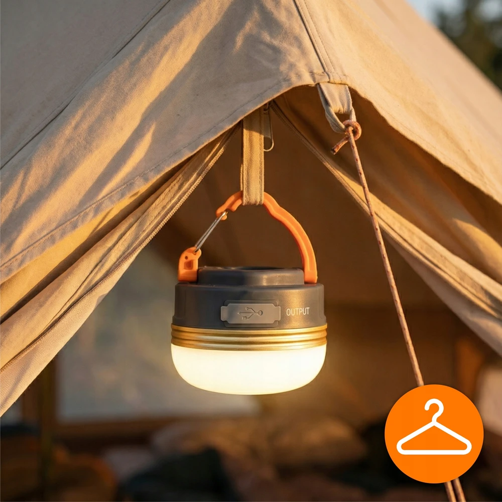 EVI TOURIST LAMP TORCH CAMPING ĮKRAUJAMAS LAMP LED POWERBANK KEMPINGAS