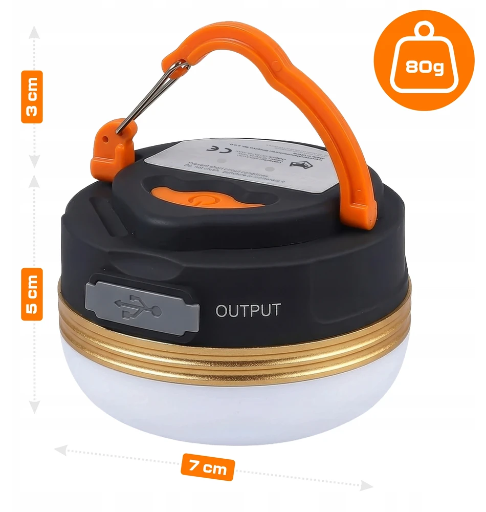 EVI TOURIST LAMP TORCH CAMPING ĮKRAUJAMAS LAMP LED POWERBANK KEMPINGAS
