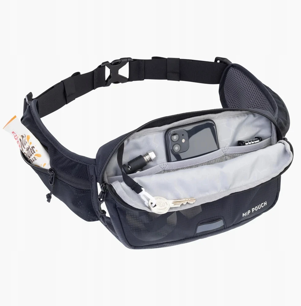 Evoc Hip Pouch 1l - Juoda dviračio juosmens krepšys