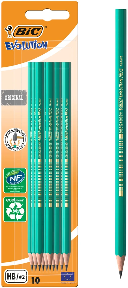 Evolution 650 HB pieštukas be trintuko 10vnt. bls BIC