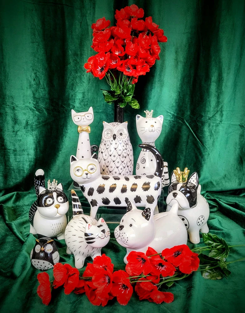Ewax Keramikinė taupyklė katė, 20 cm