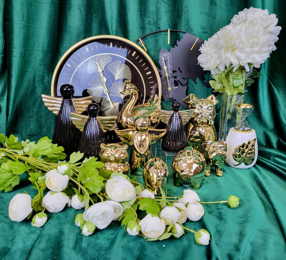 Ewax SKARBONKA CERAMICZNA ŁABĘDŹ Auksinė Z KORONĄ 16 CM