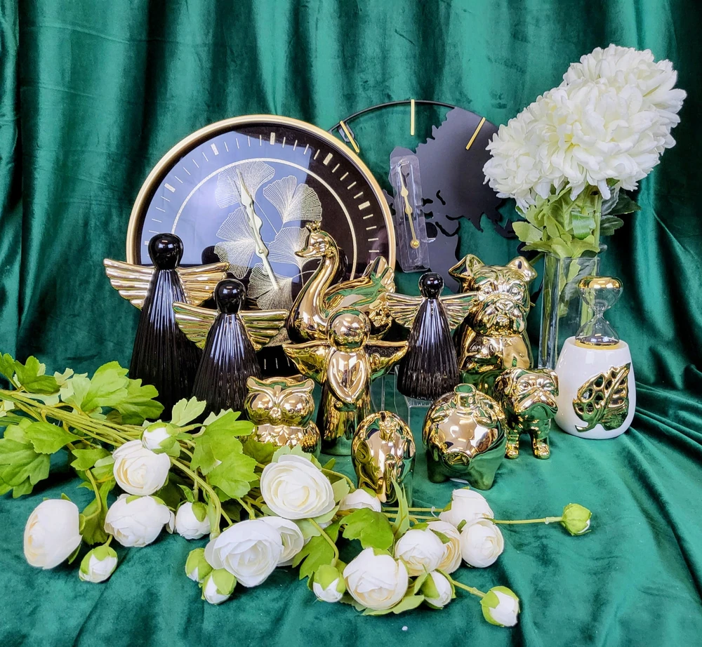 Ewax SKARBONKA CERAMICZNA ŁABĘDŹ Auksinė Z KORONĄ 16 CM