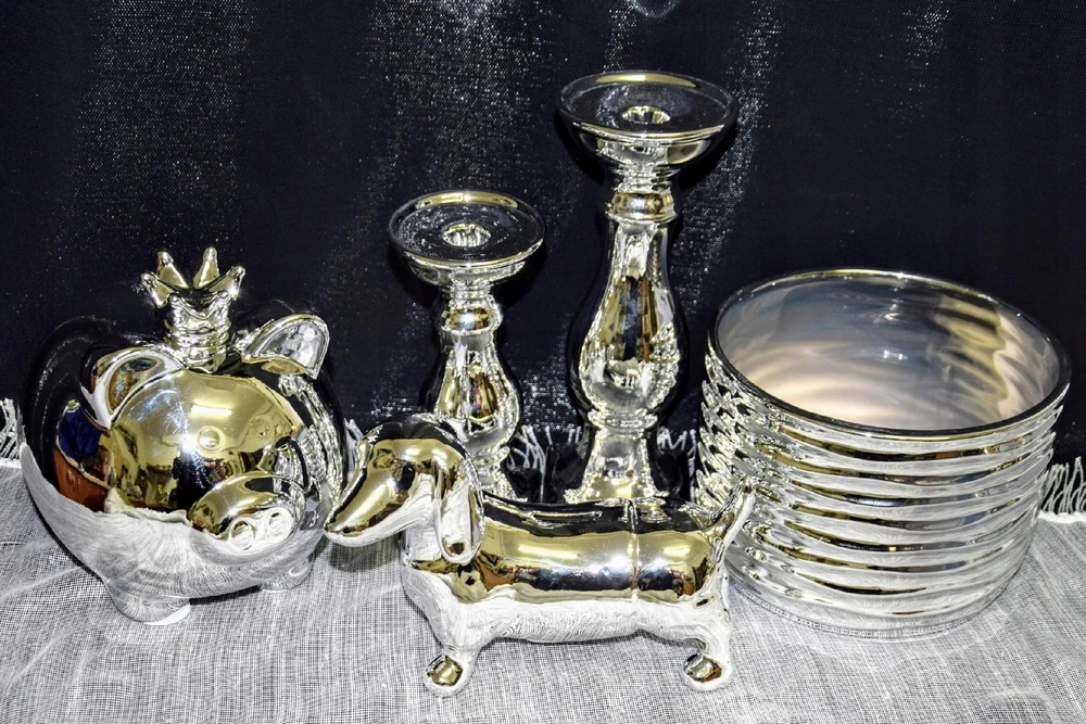 Ewax SKARBONKA JAMNIK Sidabrinis CERAMICZNY PIES