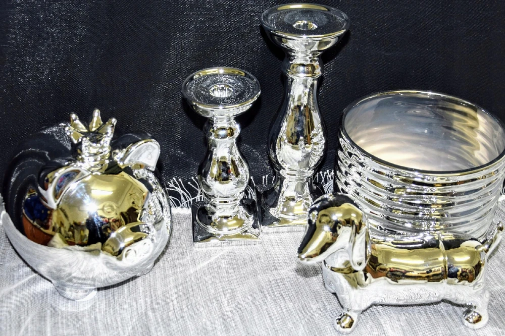 Ewax SKARBONKA JAMNIK Sidabrinis CERAMICZNY PIES