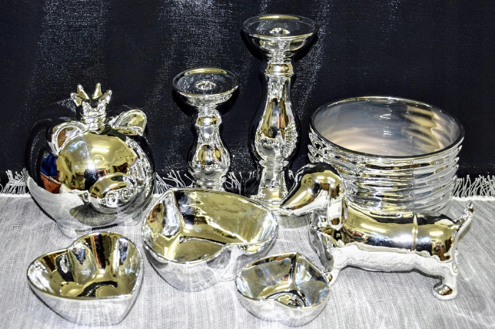 Ewax SKARBONKA JAMNIK Sidabrinis CERAMICZNY PIES